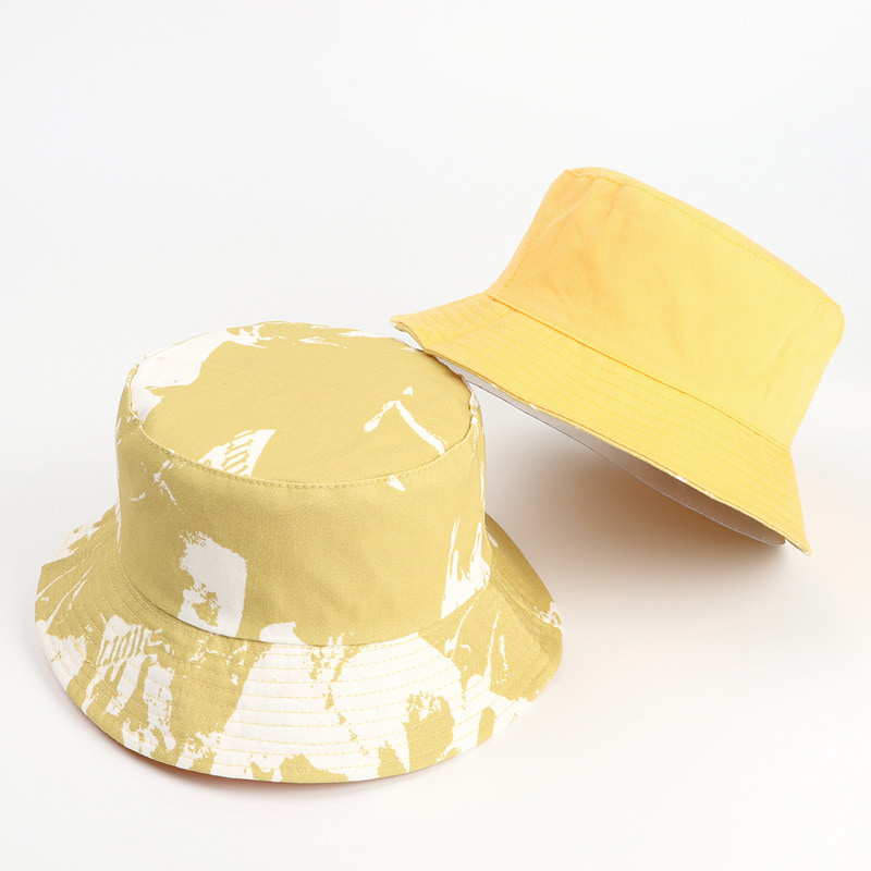 BK00007 Tie-dyed Bomull Bucket Hat på båda sidor