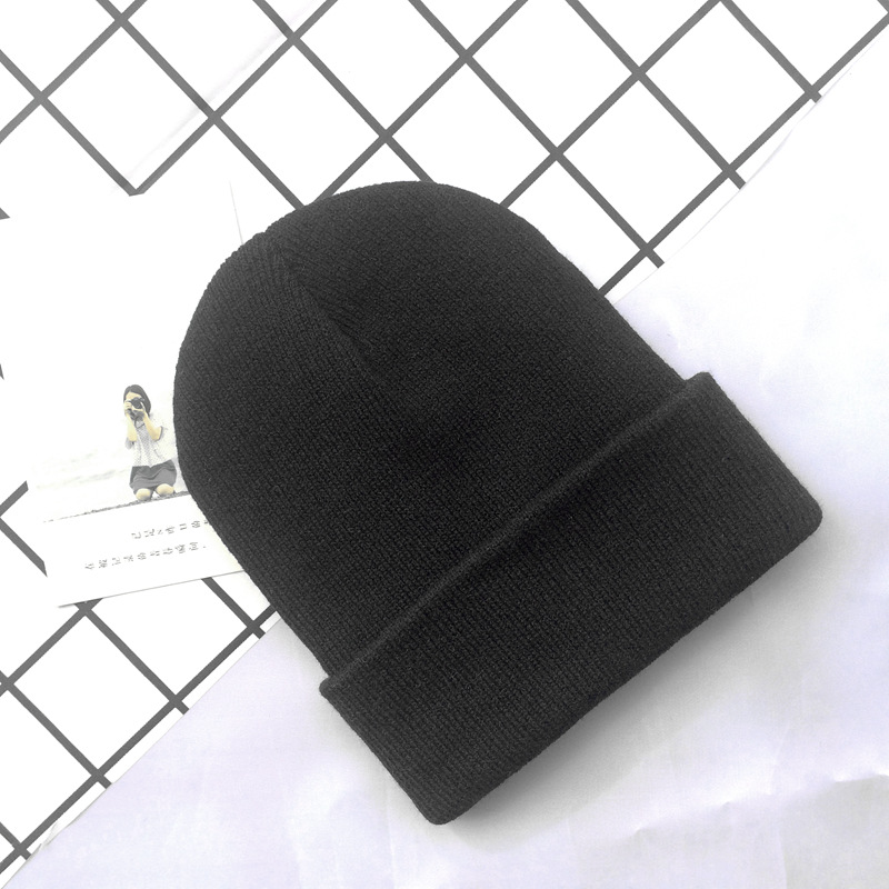 H00011 Basic mössa stickad mössa för barn