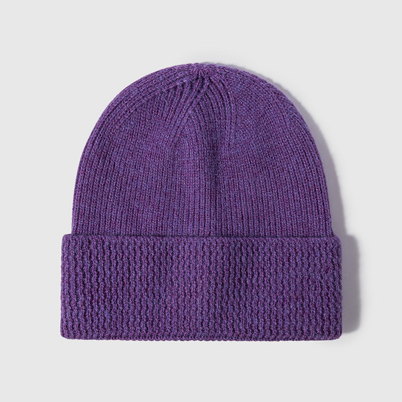 H00017 Cashmere manschetter Jacquard stickad vuxen mössa