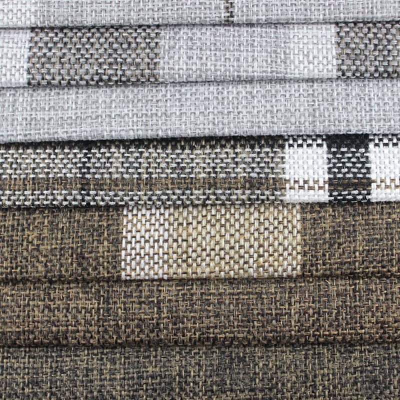 SM-A0004 Rutig polyester och linne sofftyg