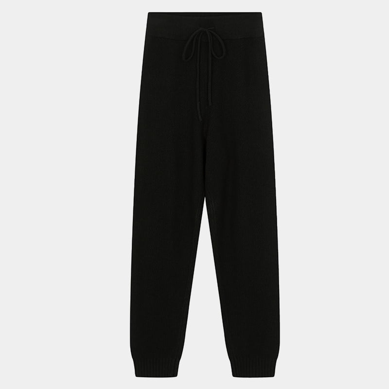 ML2237 Mid Waist Tjock High Density Casual Knit Byxa
