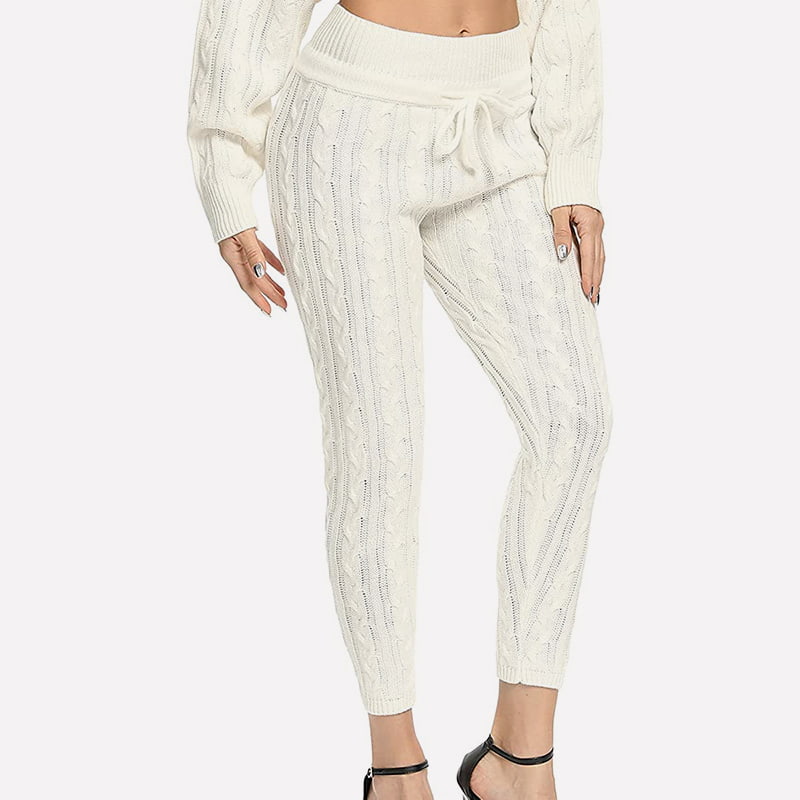 SM-K0094 Enfärgad, kort midja exponerad stickad jacka byxa Tvådelad stickad kostym SM-K0094 Enfärgad, kort midja exponerad stickad jacka byxa Tvådelad stickad kostym